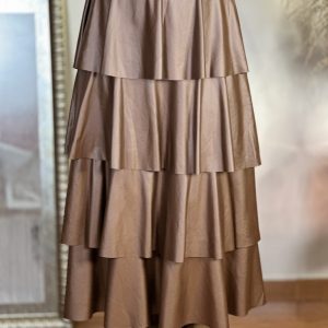 Falda Misura Volantes Camel