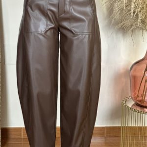 Pantalón Balloon Polipiel Marrón