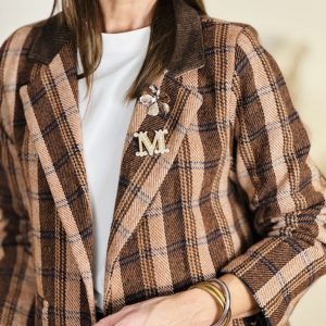 Chaqueta Cuadros Abalorios