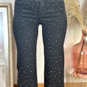 Jeans Strass Negro