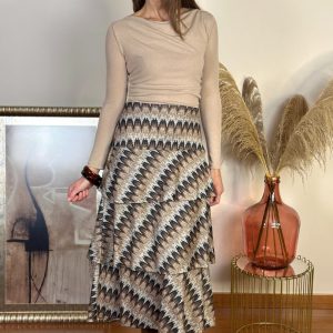 Falda Volantes Print