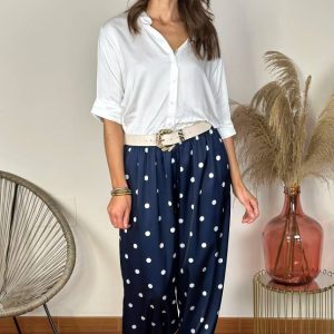 Pantalón Bombacho Topos Marino