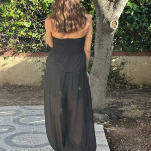 Pantalón Bombacho Seda Negro