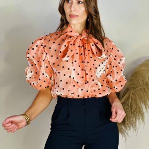 Blusa Organza Coral Topos